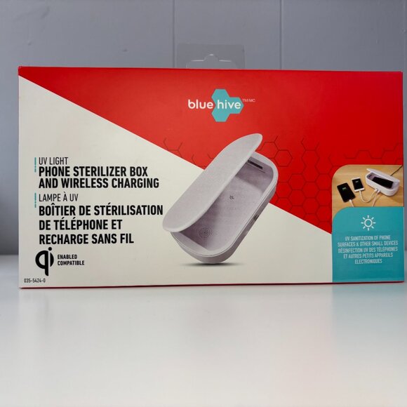 NWT Bluehive UV Phone Sterilizer Box & Wireless Charging - Picture 1 of 7